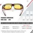 FEISEDY Night Driving Glasses,Men Women Fit Over Sunglasses, Anti Glare Polarized HD Night Vision Glasses Yellow Lens B0221