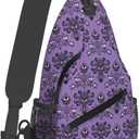 Haunted the Mansion Small Crossbody Backpack Sling Bag for Men Women Mini One Shoulder Chest Bags Gym Sport Travel Hiking Daypack