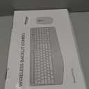 Wireless Keyboard and Mouse Combo- VEILZOR 2.4G Rechargeable Keyboard with Phone Holder, Ergonomic Wrist Rest, 9 RGB Backlit Effects, Silent Keyboard Mouse Set for Windows, Laptop, PC (Black)