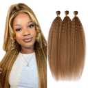 P427 Blonde Bundles Human Hair Brown Yaki Straight 3 Bundles 18 20 22 Inch Unprocessed Brazilian Virgin Remy Highlight Blonde Kinky Straight Bundle Human Hair Extensions