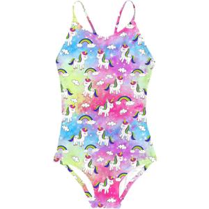 RAISEVERN Girls 1 Piece Swimsuits Bathing Suits for Kids Cross Back Swimwear Beach Summer Swim Suits for 3-10 Years (5-6 Years, 01-animal-04)