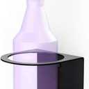 2-Pack Heavy Duty Metal Spray Bottle Holder with Single Hole - Wall Mount Organizer, Easy Install, Space Saving, Universal Fit - Includes Mounting Hardware for Garage & Home