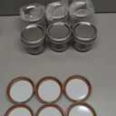 JoyJolt 8 Oz Mason Jars With Lids, Labels and Measures! 6-Pack Wide Mouth Mason Jars, Glass Jar with Lid and Band. Airtight Canning Jars, Overnight Oats Jars, Salad Jars, Sourdough Starter Jar