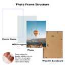 JCJMY 13x17 White Picture Frame Set of 4, Horizontal and Vertical Formats for Wall Hanging, 13 x 17 Wall Gallery Poster Photo Frames with Shatter Resistant Plexiglass, 4 Pack, White