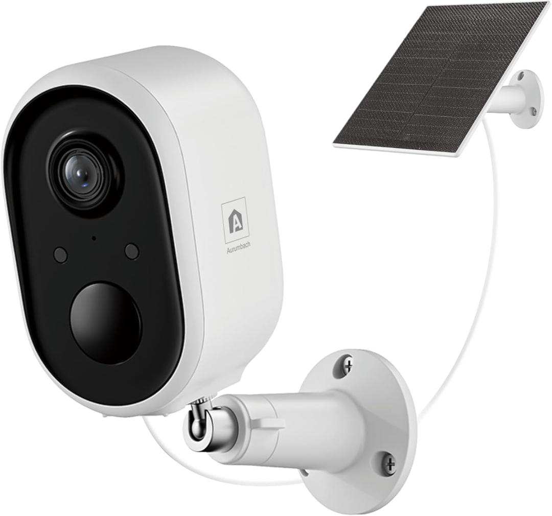 Solar Security Camera Outdoor Wireless, 2K Color Night Vision, Battery Powered PIR Motion Detection,2.4GHz WiFi Cameras for Home Surveillance, Light and Sound Alarm, 2-Way Audio