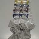 Eyekepper 5 Pack Oversize Reading Glasses Square Large Frame Readers for Men and Women +1.25