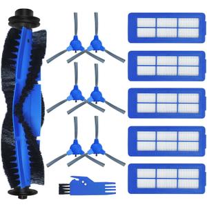 Spare Accessories Compatible for eufy 11S Max, G30, 30C Max, 15C Max, G32 Pro, Robotic Vacuum Replacements: 1 Roller Brush 6 Side Brushes 5 Unibody Filter    /