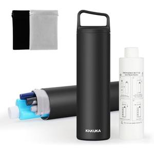Insulin Cooler Travel Case, Medication Diabetes Supplies, 60H Insulin Pens Cold Bottle, 5-in-1 Diabetic Medicine Cooler, TSA Approved, with Gel Ice Pack and Emergency Bottle (Black)