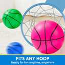 SYNCFUN 6 PCS Mini Basketballs, 5 inches Colorful Small Ball for Basketball Hoop, Inflatable Rubber Ball, Sports Toys Gift for Toddlers and Teenagers (6 Colors)