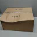 Amazon Basics Large Cat Litter Box with High Sides, Open Top for Easy Access, Includes Scoop with Storage, 19" x 15" x 11.75", Grey/Beige