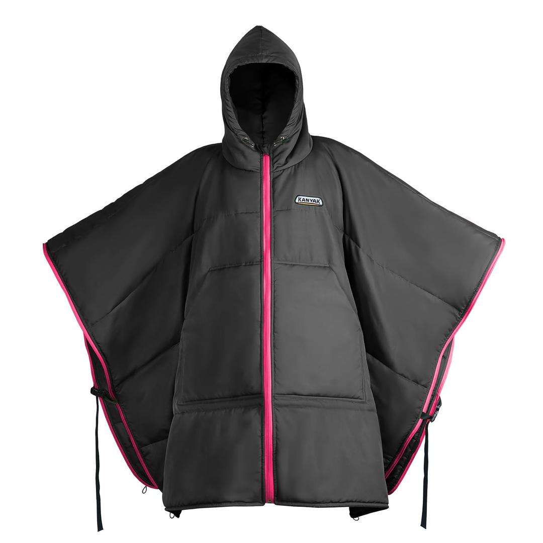 Camping Blanket Poncho, Large Wearable Blankets, 75 x 55 inch Cape, Windproof & Water-Repellent, Portable & Warm, for Outdoor, Sports, Travel, Car