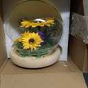 Mothers Day Sunflower Gifts for Mom Birthday Gift for Women, LED Glass Dome Preserved Eternal Flower Home Decor, for Mom Grandma Wife