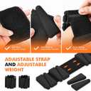 Wrist Weights, Ankle Weights for Women Men, Adjustable Wrist Weighted Bracelet for Home Gym Workout, Running, Yoga, Exercise, Strength Training (2 lb Pair (1 lb Each), Black)