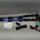 TheFitLife Nordic Walking Trekking Poles - 2 Sticks with Anti-Shock and Quick Lock System, Telescopic, Collapsible, Ultralight for Hiking, Camping, Mountaining, Backpacking, Walking, Trekking, From 26" to 51.2" (Blue)