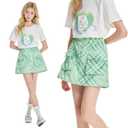 Barry Banny Girls Plaid Skirt with Pockets Lining Elastic Waist A-Line Kids Teens Summer XX-Small Green (Green, XS)