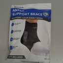 Slim-Fit Ankle Brace for Sprained Ankle, Quick Lace Up Ankle Support for Women Men with 2 Auto-Shaped Pads, Air Fabric Cool Ankle Stabilizer for Injury Recover, Running,Sports, M(12-13)