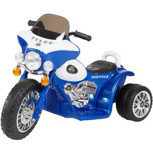 Lil' Rider 3 Wheel Mini Motorcycle Trike for Kids, Battery Powered Ride on Toy by Rockin Rollers  Toys for Boys and Girls, 3 - 6 Year Old  Police Car Blue, Large