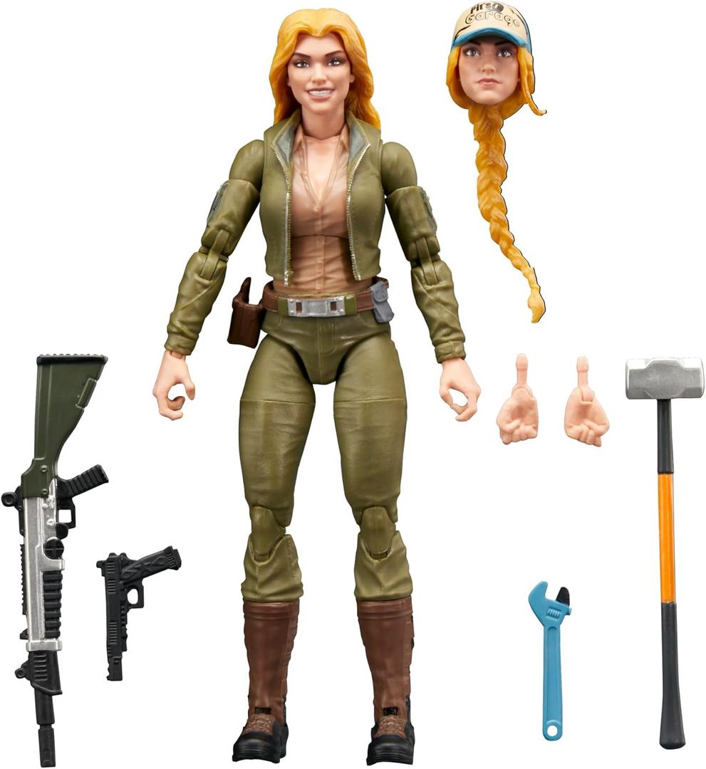 G.I. Joe Classified Series Retro Cardback Courtney Cover Girl Krieger, Collectible 6 Inch Action Figure with 9 Accessories