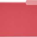 100 Blue Summit Supplies Red File Folders - Two-Tone Red Folders Letter Size with 1/3 Cut Tabs, Durable 11pt Paper, Holds Letter Size Documents, Red Folders Bulk