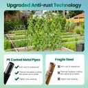 Cucumber Trellis for Climbing Plants, Outdoor Garden Arch 5.3x5.3ft Metal Plant Trellis Arch Support Vegetable Fruit Tomato Vine Peas Beans Frame for Raised Bed, Black