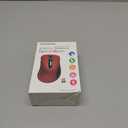 Memzuoix 2.4G Wireless Mouse, 1400 DPI Mobile Optical Cordless Mouse with USB Receiver, Portable Computer Mice for Laptop, PC, Desktop, MacBook, 5 Buttons, Red