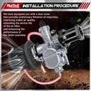 26mm VM22 Carburetor Kit for Predator 212cc 196cc 224cc Coleman CT200U BT200X KT196 Mini Bike Go Kart 6.5HP GX160 GX200 Clone Engine(black)