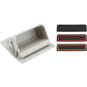 auovo Fuse Box Coin Container Storage Tray Compatible with Subaru Crosstrek Impreza XV Forester Legacy Outback WRX STI Ascent (Beige Tray with Orange Red Black Liners)