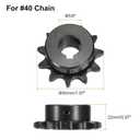 uxcell #40 Chain Roller Sprocket C Type, 5/8" Bore 11 Tooth Single Strand Chain Sprocket, Carbon Steel, Keyway with Set Screws