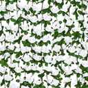 BLEUM CADE 5Pcs 41Ft Flower Garland Artificial Rose Vines for Bedroom, Cute Fake Hanging Flower Vines Floral Garland Decorations for Wedding Party Wall Room Decor Aesthetic (White)