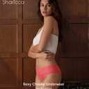 SHARICCA Lace Underwear for Women Sexy Cheeky Biknis Panties Soft Hipsters Pack (M)