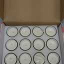 Set of 12 White Votive Candles Clear Glass Filled Unscented Soy Wax Candle for Home Dcor Spa Weddings Birthday Holidays Party and DIY