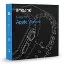 amBand for Apple Watch Series 11 10 46mm Metal Case Men, W1 Rugged Protective Bumper [Turn iWatch into Ultra 3/ 2/ 1 Look] with Back Cover, Upgrade Conversion Kit Stylish Protector - Natural Titanium