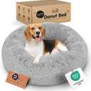 Donut Dog Bed - Premium Comfort for Anxiety Relief - Fluffy & Calming Design with Ultra-Plush Support | Cozy Round Dog Bed with Super Soft Circle Style