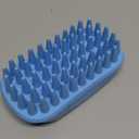 Pet Silicone Shampoo Brush for Long & Short Hair Medium Large Pets Dogs Cats, Anti-skid Rubber Dog Cat Pet Mouse Grooming Shower Bath Brush Massage Comb (Blue (New))