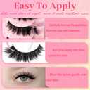 Ahrikiss Lashes Fluffy Eyelashes Wispy Thick False Eyelashes Spiky Manga Lashes D Curl Cat Eye Lashes Natural Look 3D Volume Anime Fake Eyelashes Faux Mink Lashes 14 Pairs Pack (Spike03)