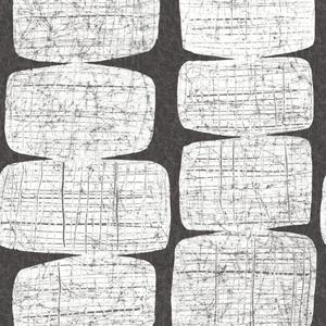 RoomMates RMK12348PL Mid-Century Beads Peel and Stick Wallpaper, Black, White