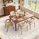 SameBed 9x12 Area Rug Living Room, Vintage Neutral Washable Carpet Beige