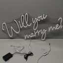 Will You Marry Me Neon Sign 25.2"15" Warm White with Lights for Proposal Wedding Decorations Large Marry Me Sign for Engagement, Romantic Neon Sign Wall Art for Wife (25 x 15)