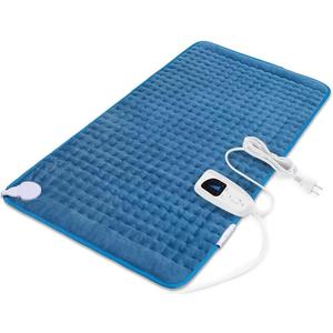 Deepsoon Heating Pad,Electric Heating Pads for Back,Neck,Abdomen,Moist Heating Pad for Shoulder,Knee,Arms,Legs,Dry/Moist Heat & Auto Shut Off,Christmas Gifts for Men and Women,Blue,33x17 Inch