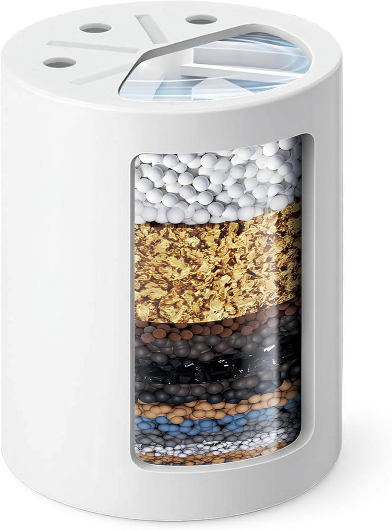 Vortex-Action Shower Filter Advanced Redox Purification with Copper-Zinc KDF for Hard Water Reduces Chlorine & Heavy Metals Revitalizes Skin & Hair (Replacement KDF Filter)