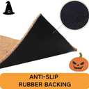 Halloween Front Door Mat Combo Set, Spider Web Coco Coir Welcome Doormat -28" x 43" Black and White Plaid Rug, Autumn Fall Front Porch Entryway Decor Floor Mat