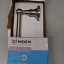 Moen Vale Brushed Nickel Double Post Pivoting Toilet Paper Holder, Wall Mounted Lavatory Tissue Storage for Bathroom, RV, DN4408BN