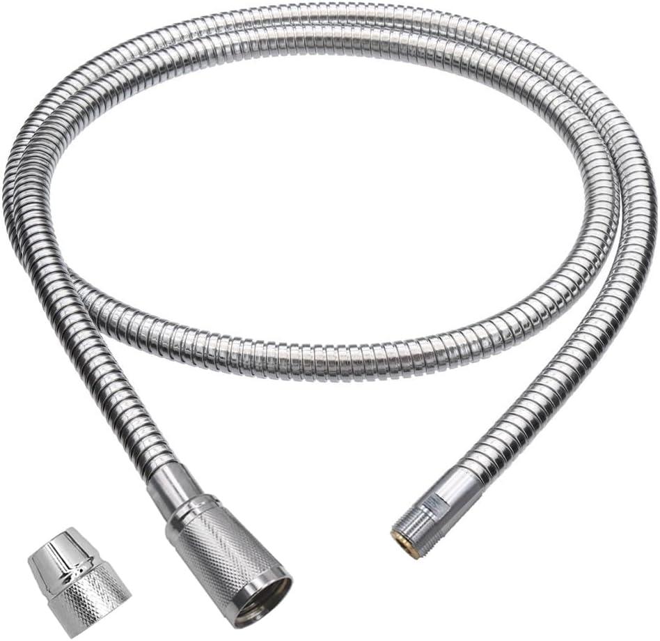 46092000 46174000 Grohe Kitchen Faucet Hose Replacement, Ladylux Metalflex Hose Compatible Grohe K4 K7, Bridge and Ladylux Cafe, Alira Sink Faucet, Pull-out Kitchen Faucet, 59 inch StarLight Chrome