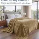 Fleece Blanket Giant Size 120" x 180" - Ultra-Soft Flannel Throw - Camel