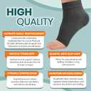 Ankle Brace for Women & Men - Compression Socks 20-30mmHg, Achilles Tendonitis, Plantar Fasciitis Relief, Sprained Ankle, Heel Spurs, Foot Swelling & Fatigue, Arch Support (1 Pair) (Gray, L)