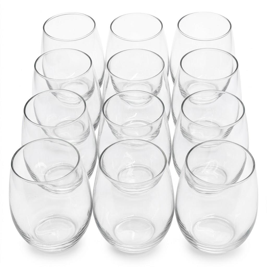12 PACK) Perfection Stemless Wine Glass 21 oz Clear
