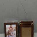 QUTREY 4x6 Hanging Picture Frames Collage Set of 2, 4 Openings 4 x 6 Photo Frames for Vertical 4 by 6 inch Pictures for Wall Decor, Walnut Brown