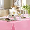 Fitable Pink Rectangle Tablecloths for 6 Foot Tables, 6 Pack - 70 x 108 Inches - Stain Resistant and Washable Table Clothes, Polyester Fabric Table Covers for Wedding, Party, Banquet, Buffect