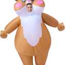 Spooktacular Creations Adults Halloween Inflatable Costumes, Women Hamster Blow-up Costume with Gloves, Full Body Hamster Inflatable Suit for Halloween Cosplay Parties