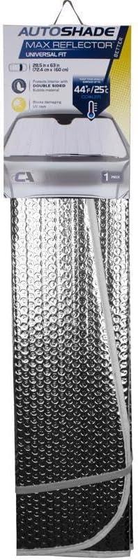 Custom Accessories 63 in. L X 28.5 in. W Silver Foldable Sun Shade